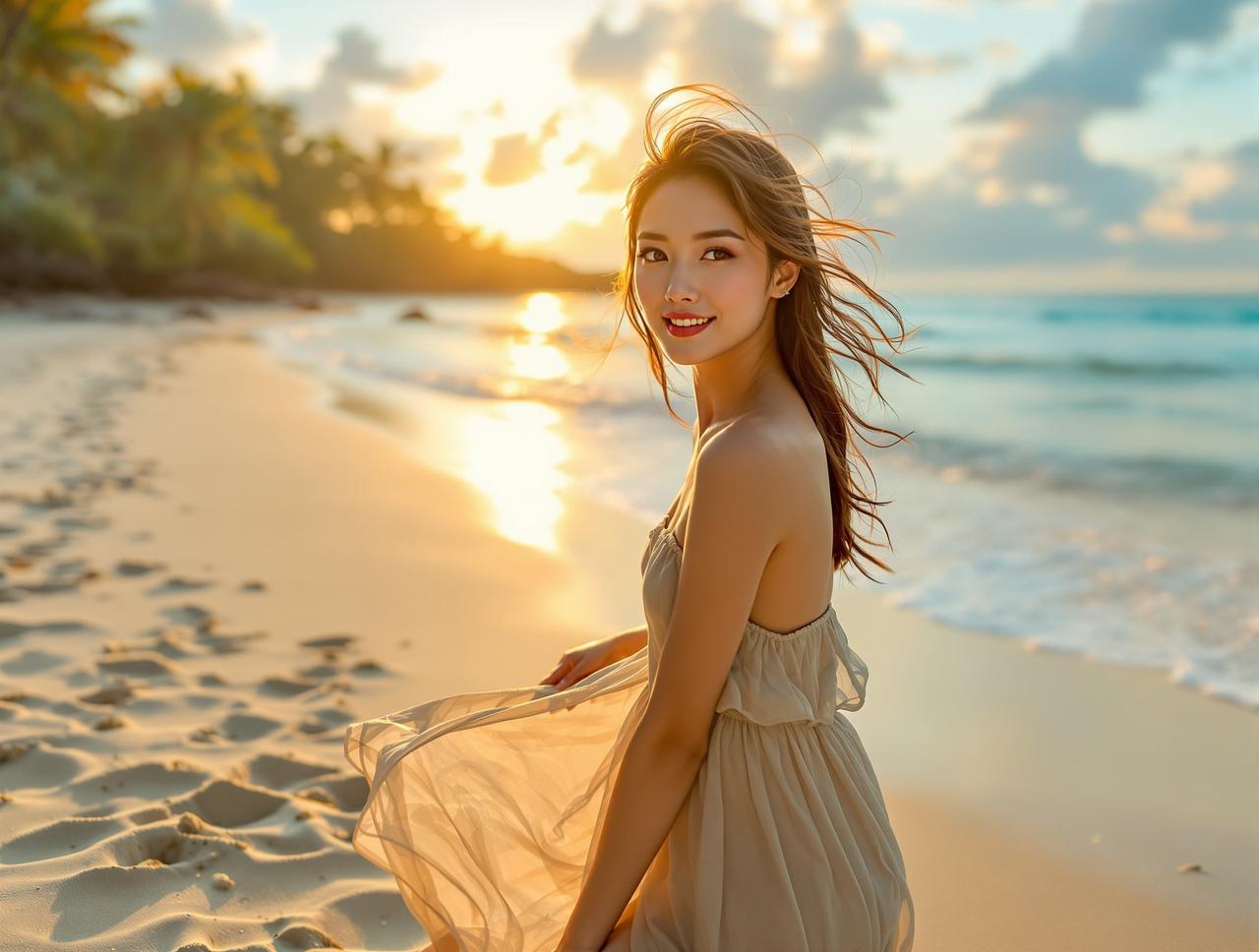 推女郎 - 海边度假风情写真 - 陈雨晴 - 纯欲风唯美写真摄影